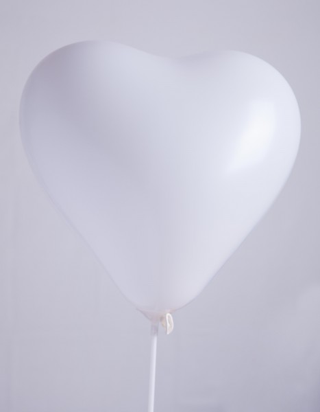 Pastel White Heart balloons